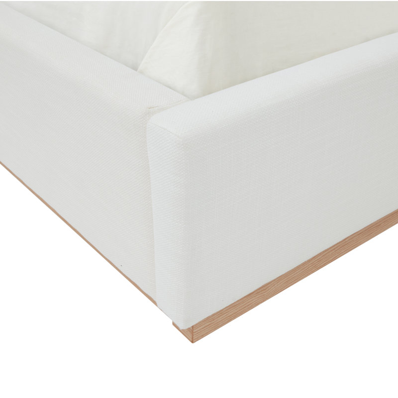 Pippin 100% Linen Bed, White, Queen