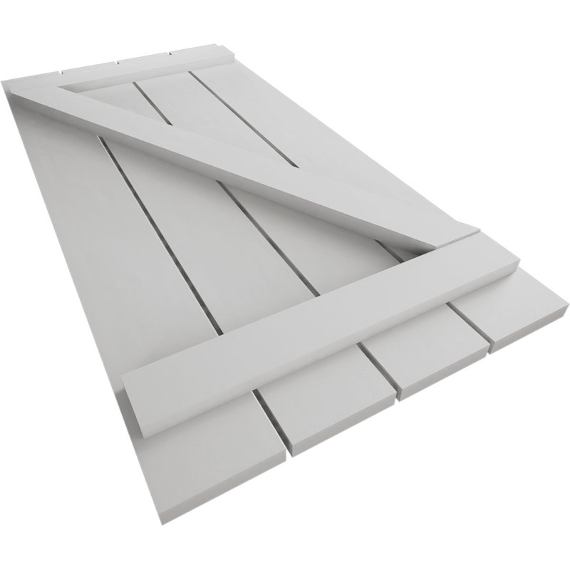 Volets rustiques à quatre planches espacées avec planche en Z (par paire), H 68 po x l 23,5 po x P 1 po, 23"