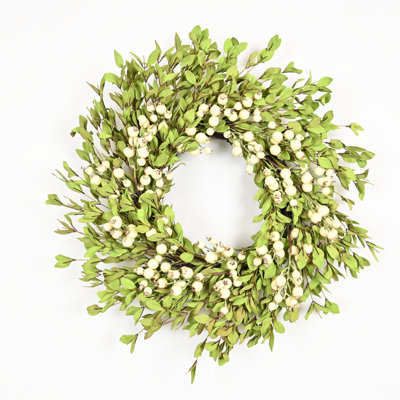 26" Handcrafted Eucalyptus Berry No Holiday Wreath