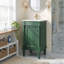 Armoire de meuble-lavabo simple 24 po avec lavabo de comptoir et grandes tablettes de rangement à 2 niveaux-130829621-131135391