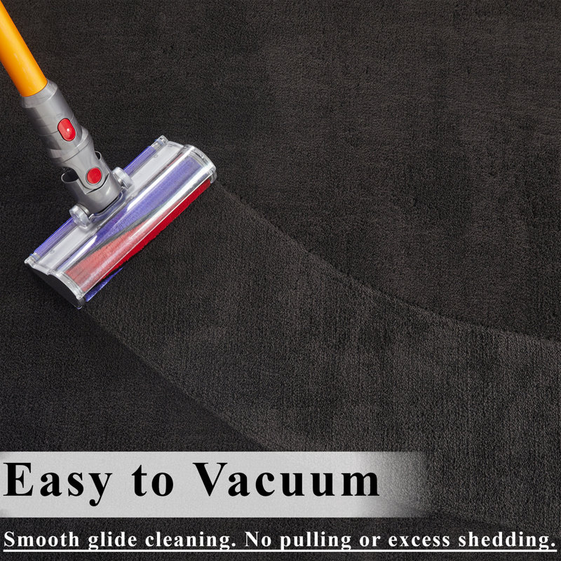 Soft Touch Fluffy Area Rug for Living Room & Bedroom, 60 cm x 120 cm, Black