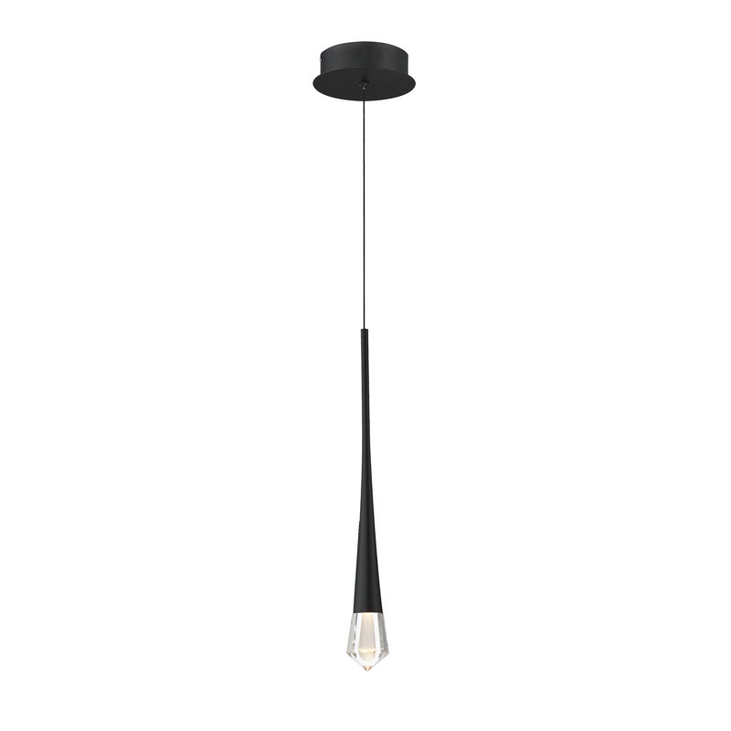 Luminaire suspendu 1 lumière, Noir