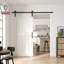 Porte de grange en bois manufacturé à panneaux en PVC avec trousse de quincaillerie-91154254-88629667