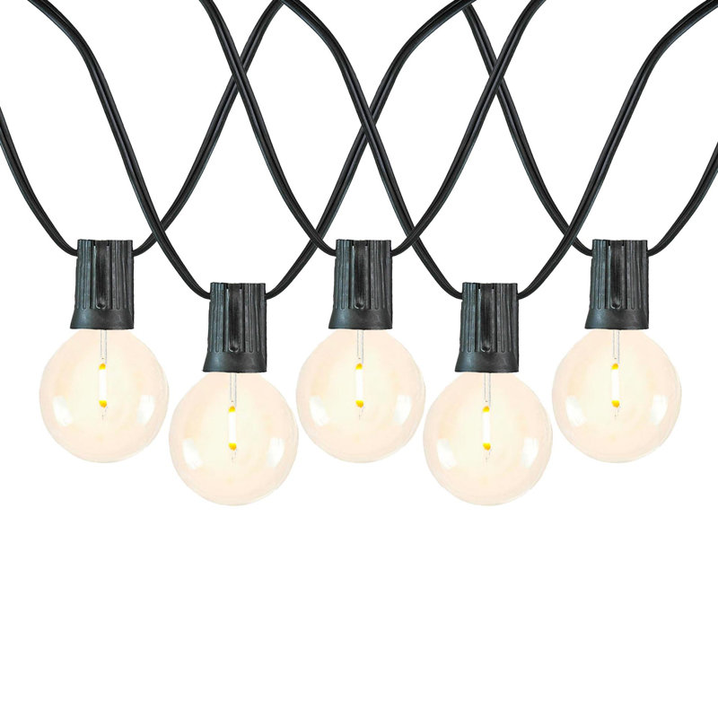 Doyne Outdoor 25 - Bulb 25'' Plug-in LED Globe String Light, Black