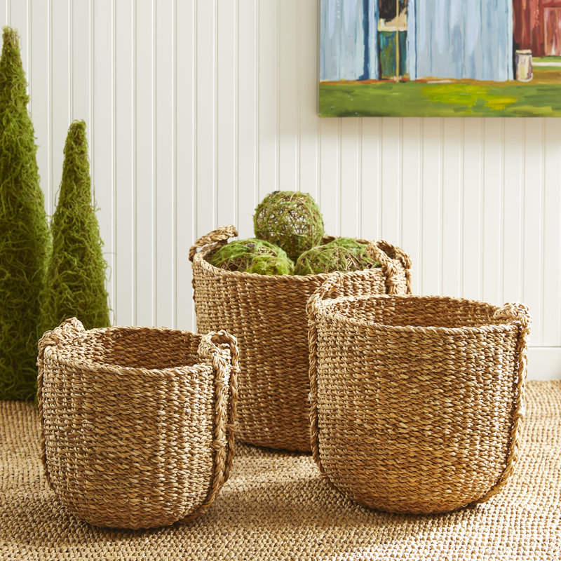 3 Piece Seagrass Basket Set