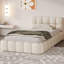 Upholstered Bed Frame With Headboard-87142476-87142478