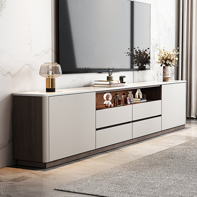 Modern minimalist sintered stone TV stand