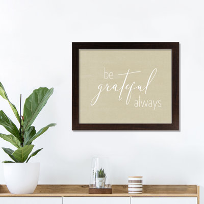 Grateful - Art textuel avec cadre photo
