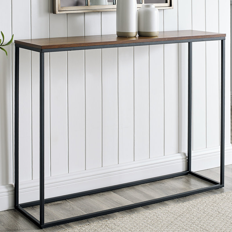 Console Table, Dark Walnut/Black