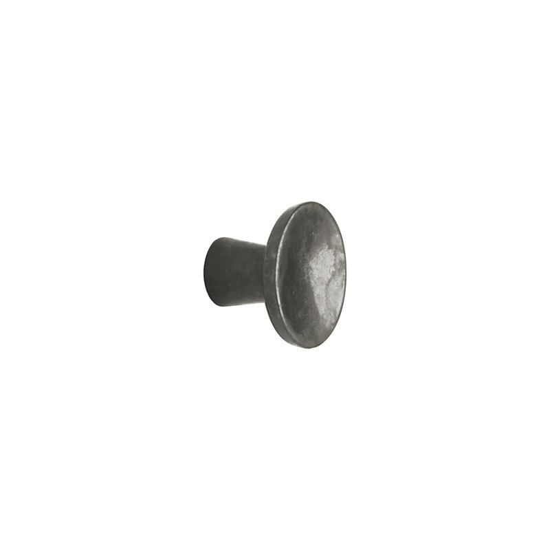 Brut Bronze Round Knob, Silicon Bronze Dark Lustre