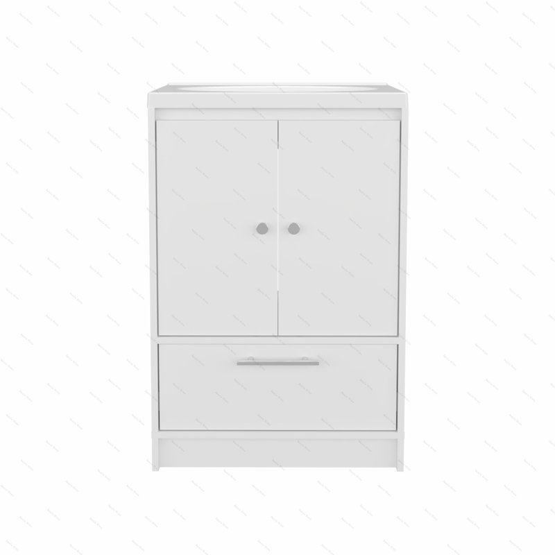 Meuble-lavabo avec deux portes et deux tiroirs Madison, Blanc