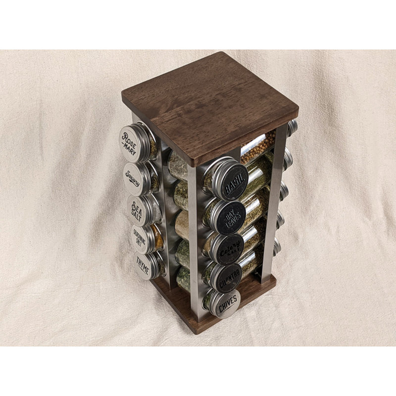 Freestanding Spice Jar & Rack Set