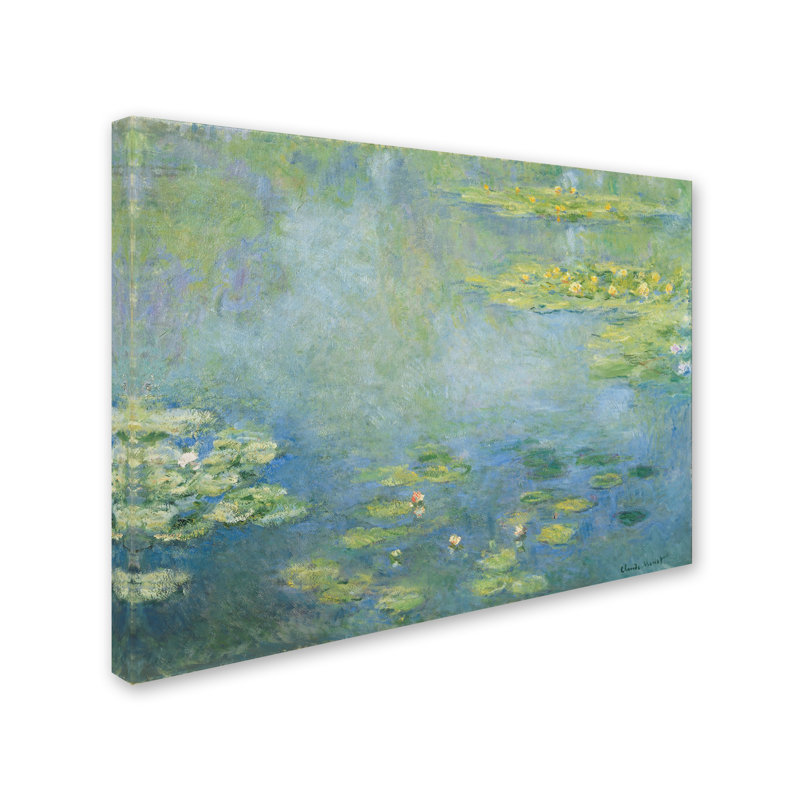 Art mural sur toile tendue - "Wallet nénuphars" Monet pour décor de salon, de chambre à coucher ou de bureau - 14 x 19