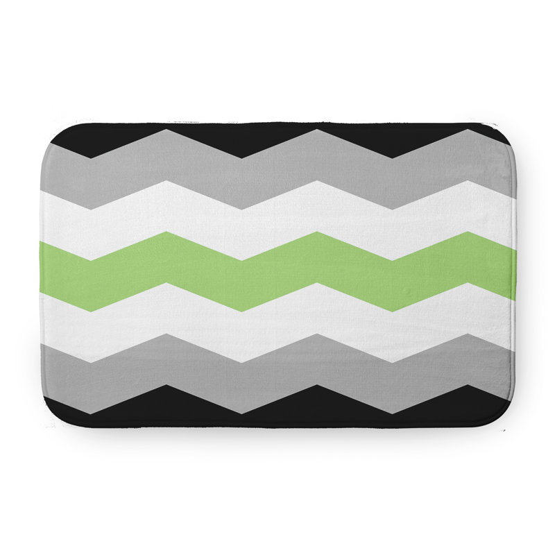 Tapis de bain Samoni, Gris/vert