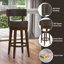 Tabouret pivotant en bois Wendover-997306843