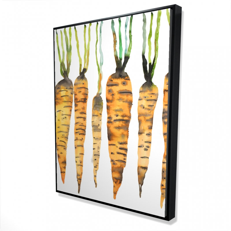 Watercolor Carrots Print On Canvas
