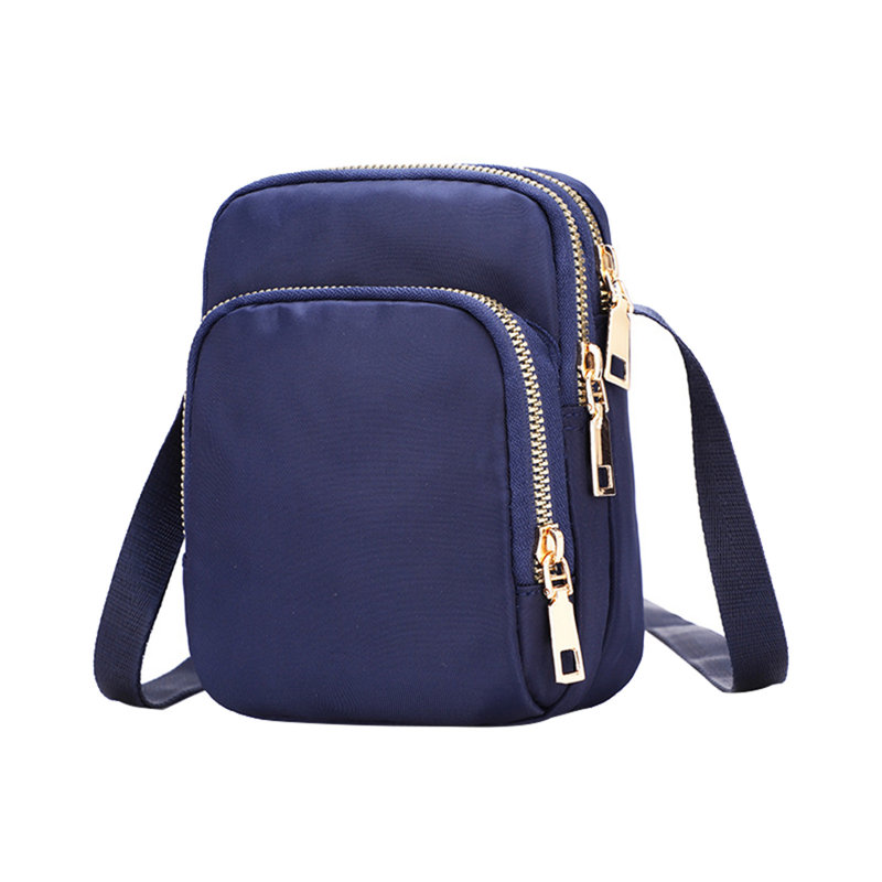Sac à bandoulière en nylon 3 couches, Dark Blue