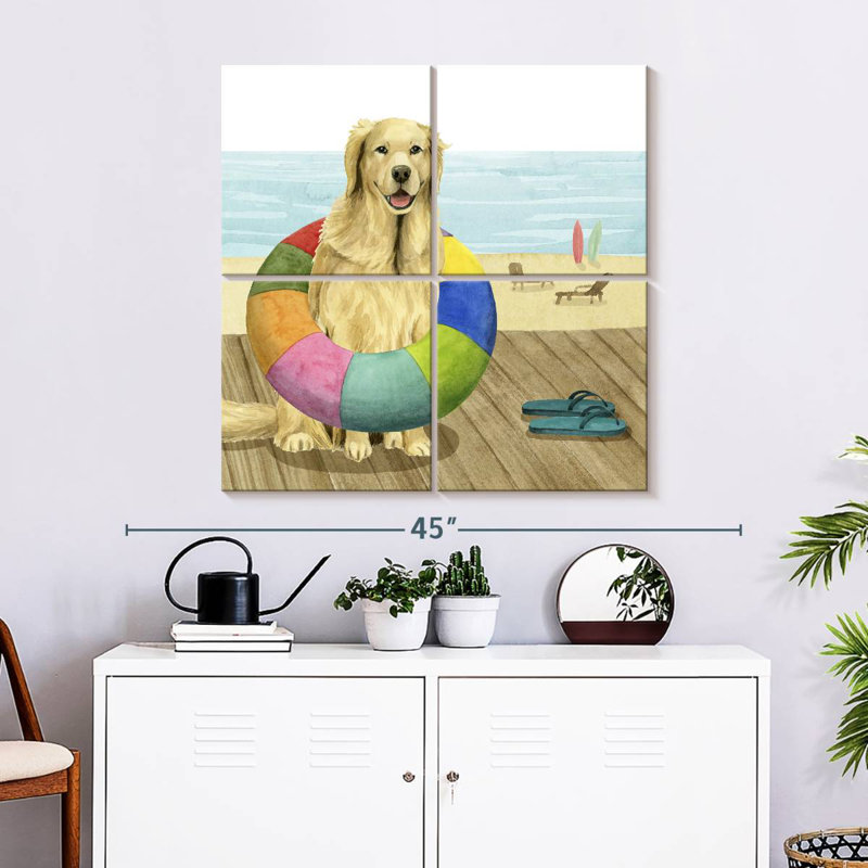 Brampt Let's Go For A Boardwalk III, 32" H x 32" W