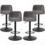 Ensemble de 2 tabourets de bar réglables, tabourets de bar pivotants de style Mid-Century, tabourets de bar industriels avec dossier et chaises de bar à hauteur de comptoir-1276251509