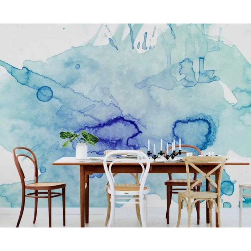 Papier peint texturé amovible aquarelle, l 112 po x L 75 po