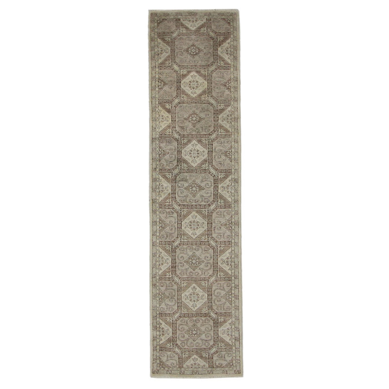 Daugherty Hand Knotted 3x12 Ivory Runner