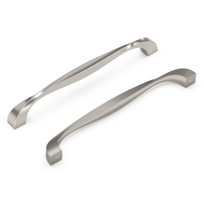 Twist Collection Handle Pull - 7-9/16" Center to Center Cabinet Pull Satin Nickel - Transitional Hardware for Drawers & Cabinets