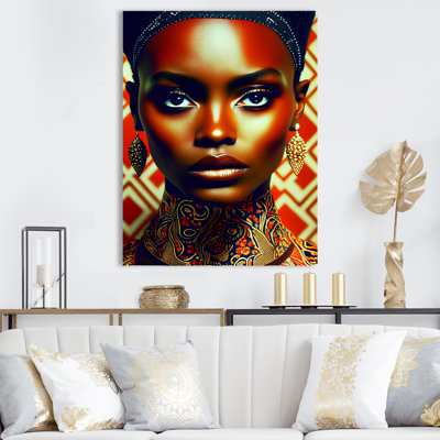 «Avant-Garde Elegant African Woman VII», reproduction sur toile