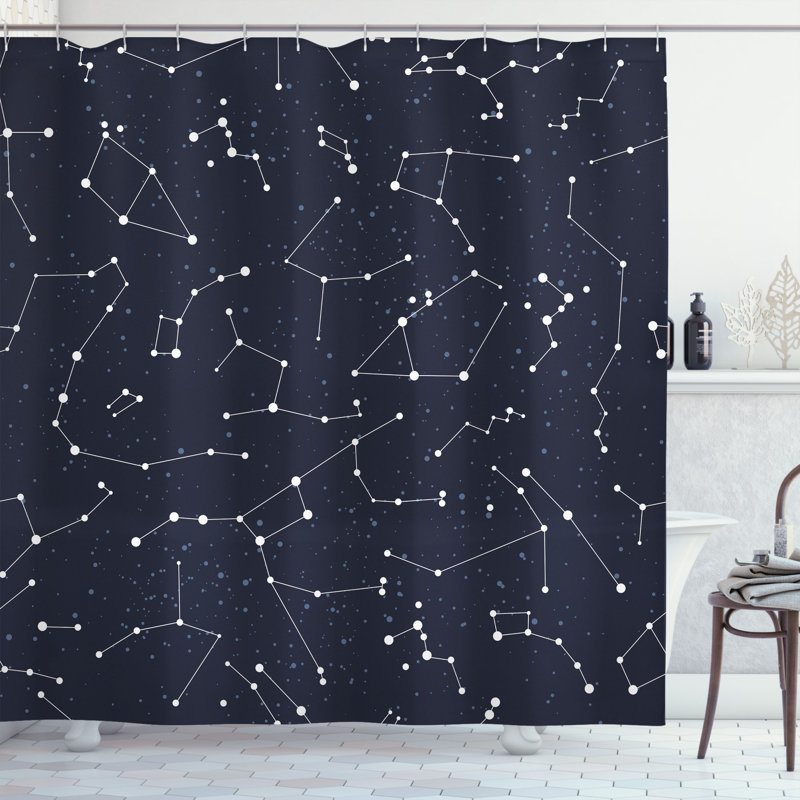 Shower Curtain with Hooks Included, 75" H x 69" W