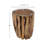 Ranier Brown Teak Wood Handmade Live Edge Tree Branch Side End Accent Table with Clear Glass Top