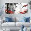 «Bamboo and Cherry Blossom», reproduction d'art sur toile tendue à l'encre, ensemble de 3 peintures de style oriental traditionnel-1613668962