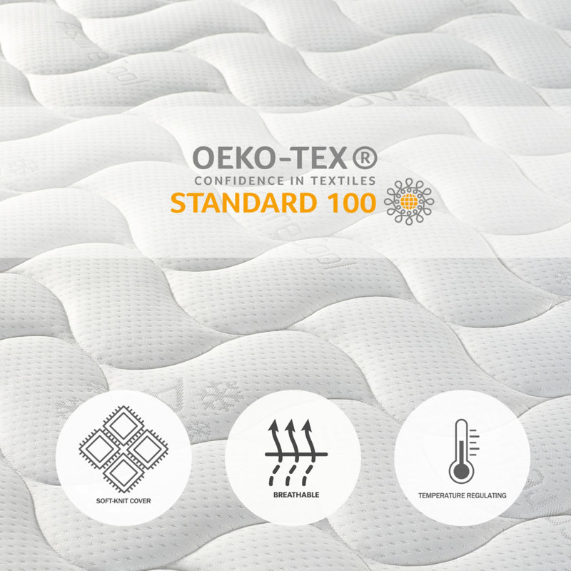 Kids Ortho Spring and Foam Mattress with OEKO-TEX fabric, Small Single (2'6)