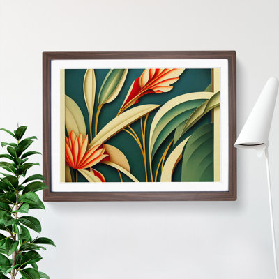 Head Turning Flowers Deco 1 Piece Single Picture Frame Wall Art