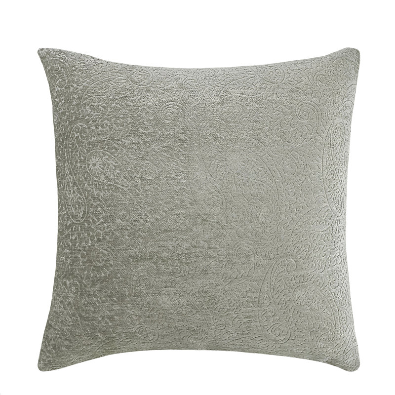 Housse de coussin en jacquard couleur pierre Paisley (ensemble de 2), H 18 po x l 18 po