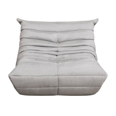 Contemporary Accent Chair In Gray Microfiber, Button , Comfy Seating Microfiber For Living Area, High Foam Filled, Stylish