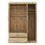 Armoire-penderie à 3 portes avec 2 tiroirs et 2 tringles suspendues-525152107