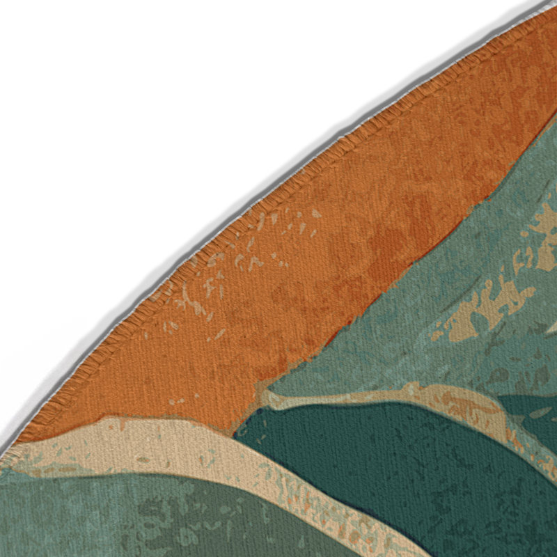 Tapis intérieur et extérieur Woodland Whispers, Rond 5 pi