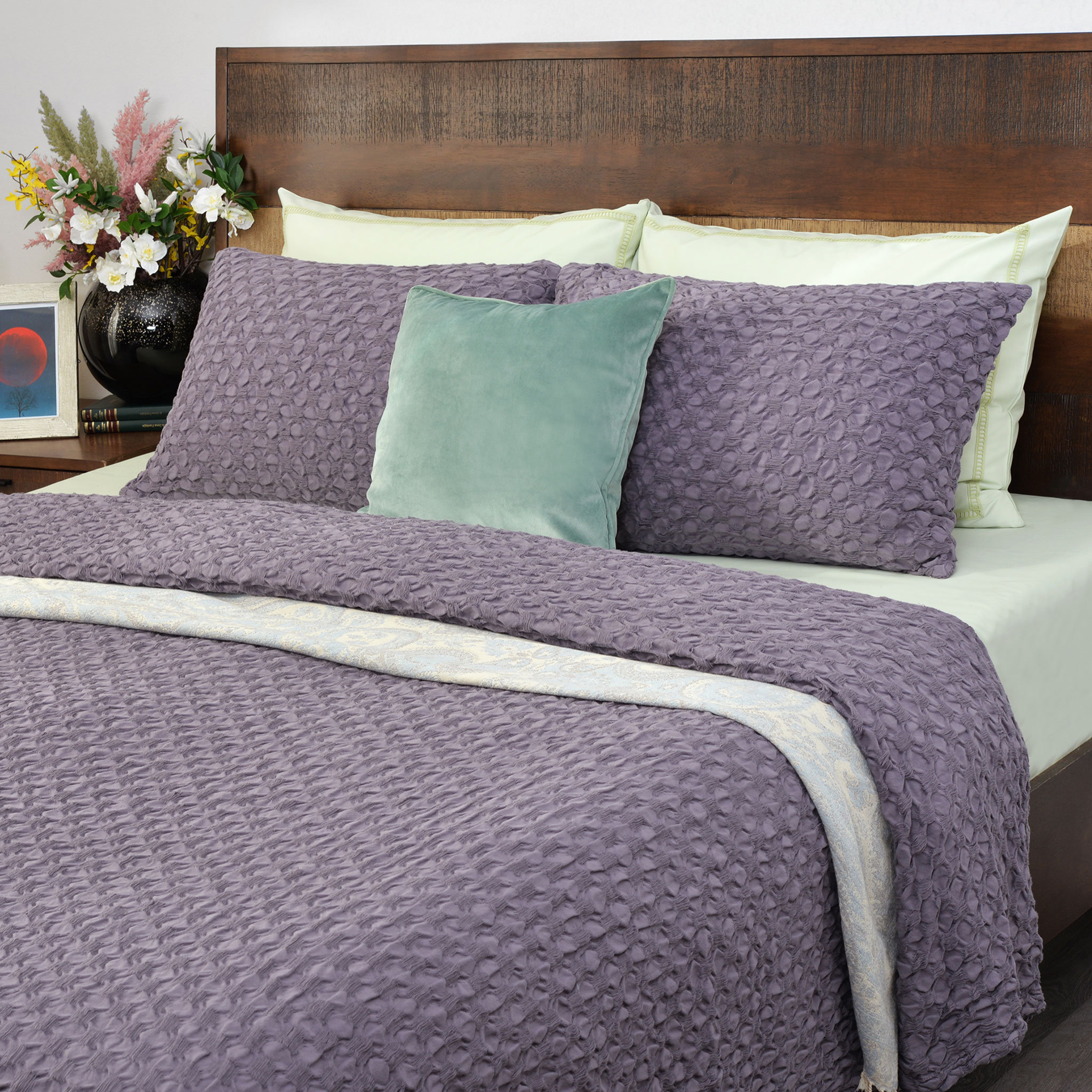 Lyndon 3/4 Piece Damask Quilt Set, Multiple Sizes Available