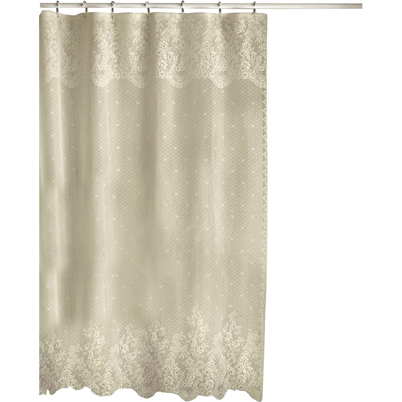 Rideau de douche simple Celise, Écru