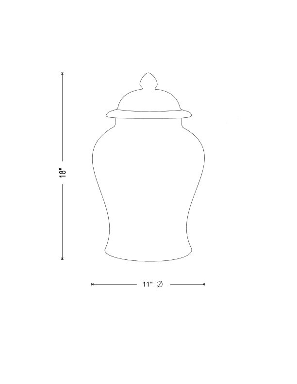 Aegean Handcrafted Ginger Jar 1