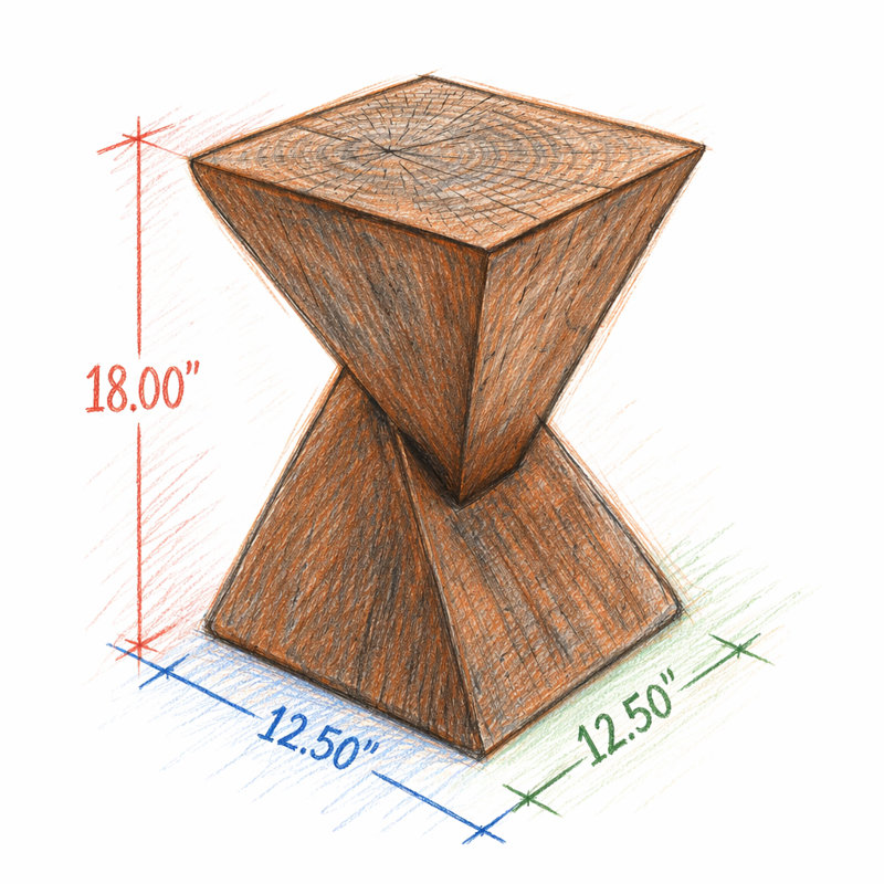 Table d'appoint, Marron foncé