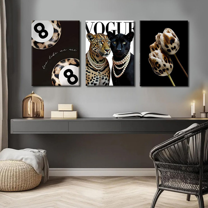 3 Piece Wrapped Canvas Print, 60cm H x 40cm W