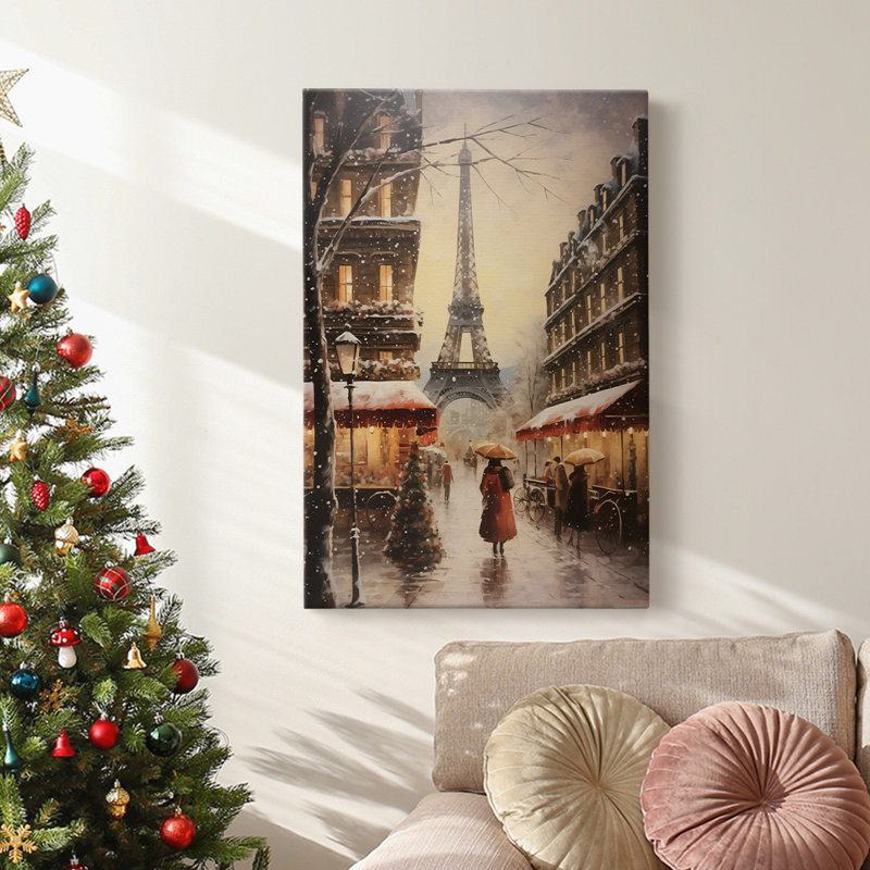 Art des Fêtes de Noël - Toile tendue avec châssis DLII, H 24 po x l 16 po
