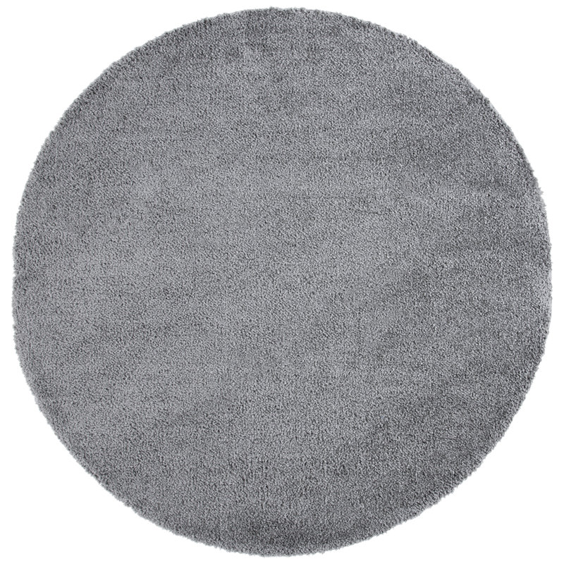 Tapis gris foncé Alayanna, Rond 6 pi 7 po