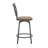 Basche Swivel Upholstered Microfiber / Microsuede Adjustable Height Counter Stool with Iron Frame