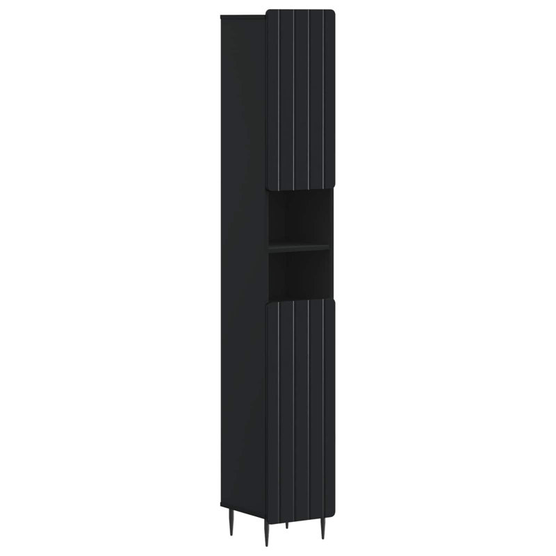 Linen Cabinet, Black