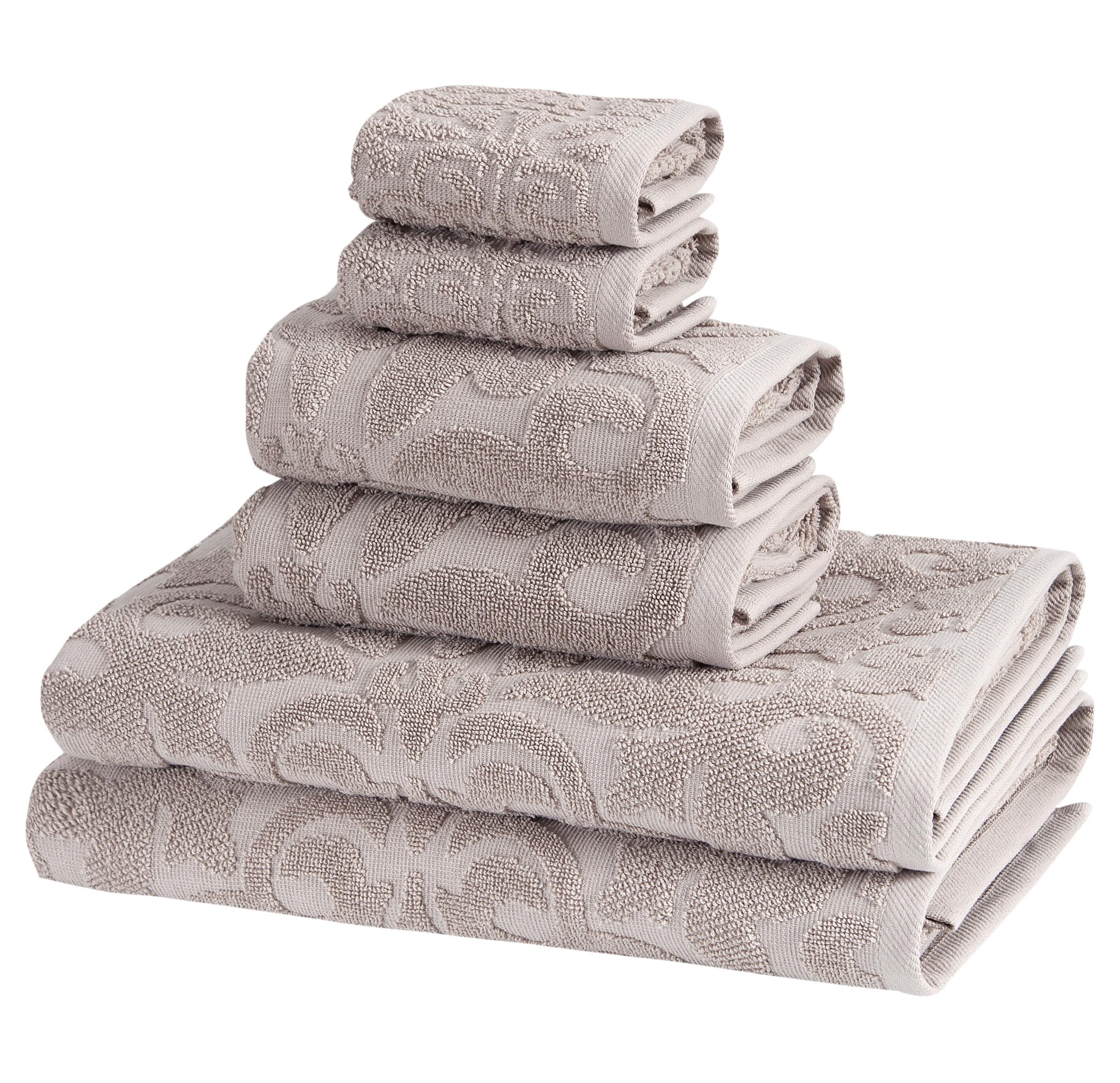 Cascata 6 Piece Turkish Cotton Bath Towel Set (Set of 6) Wade Logan Color: White