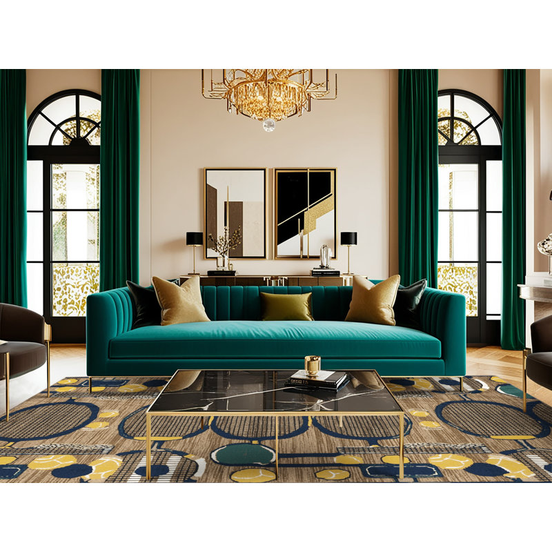  Tapis de tennis lavable, Rond 4 pi