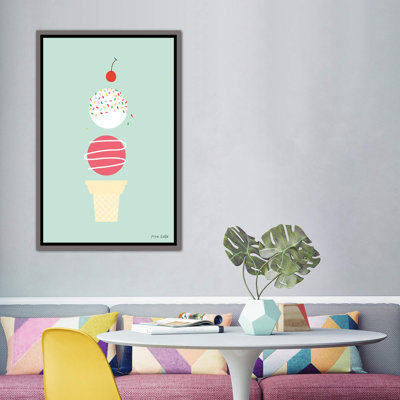 «Ice Cream and Cherry I» par Ann Kelle - impression d'art graphique