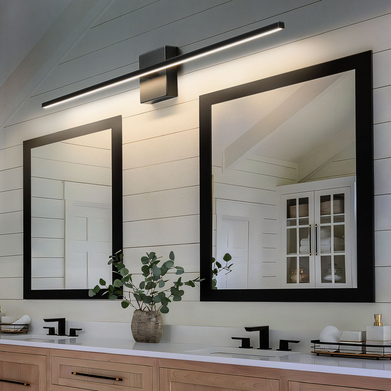 39" Dicino 1-Light Dimmable LED Vanity Light, Matte Black