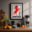 Red Horse Rising Graphic - Framed Print-997904233-997904231